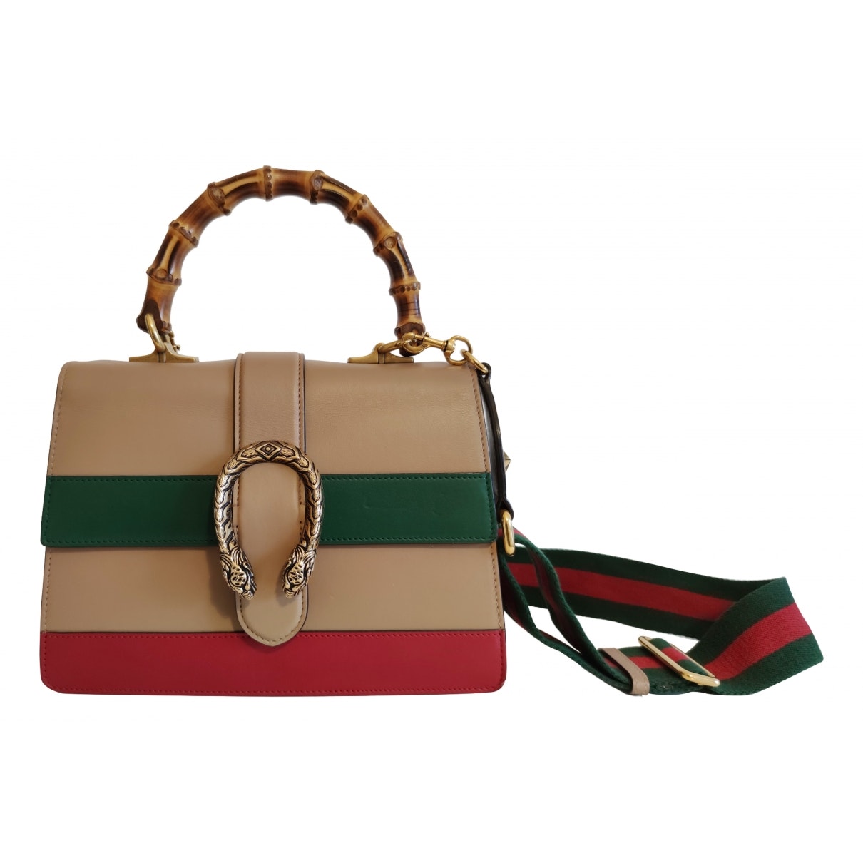 Gucci dionysus beige leather handbag