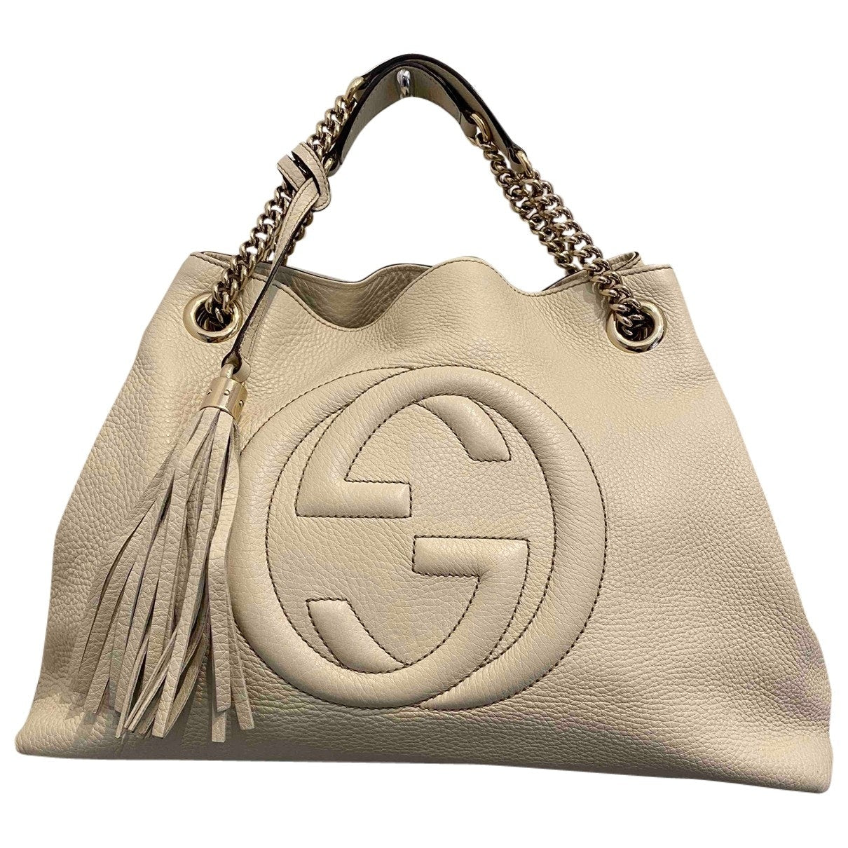 Gucci soho beige leather handbag
