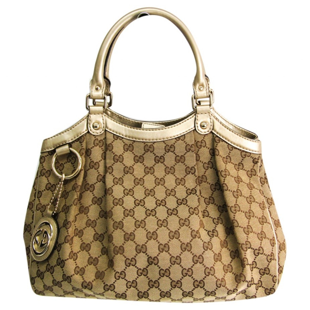 Gucci sukey beige cloth handbag