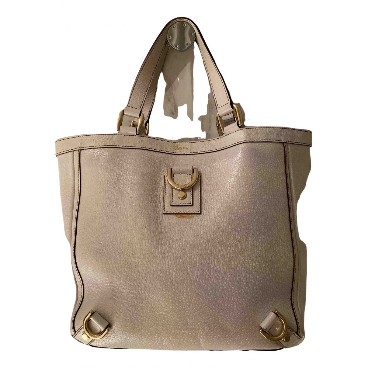 Gucci white leather handbag