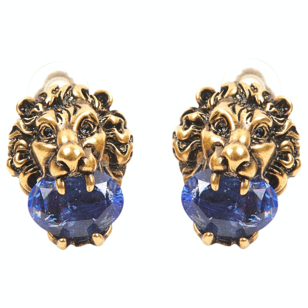 Gucci blue crystal earrings