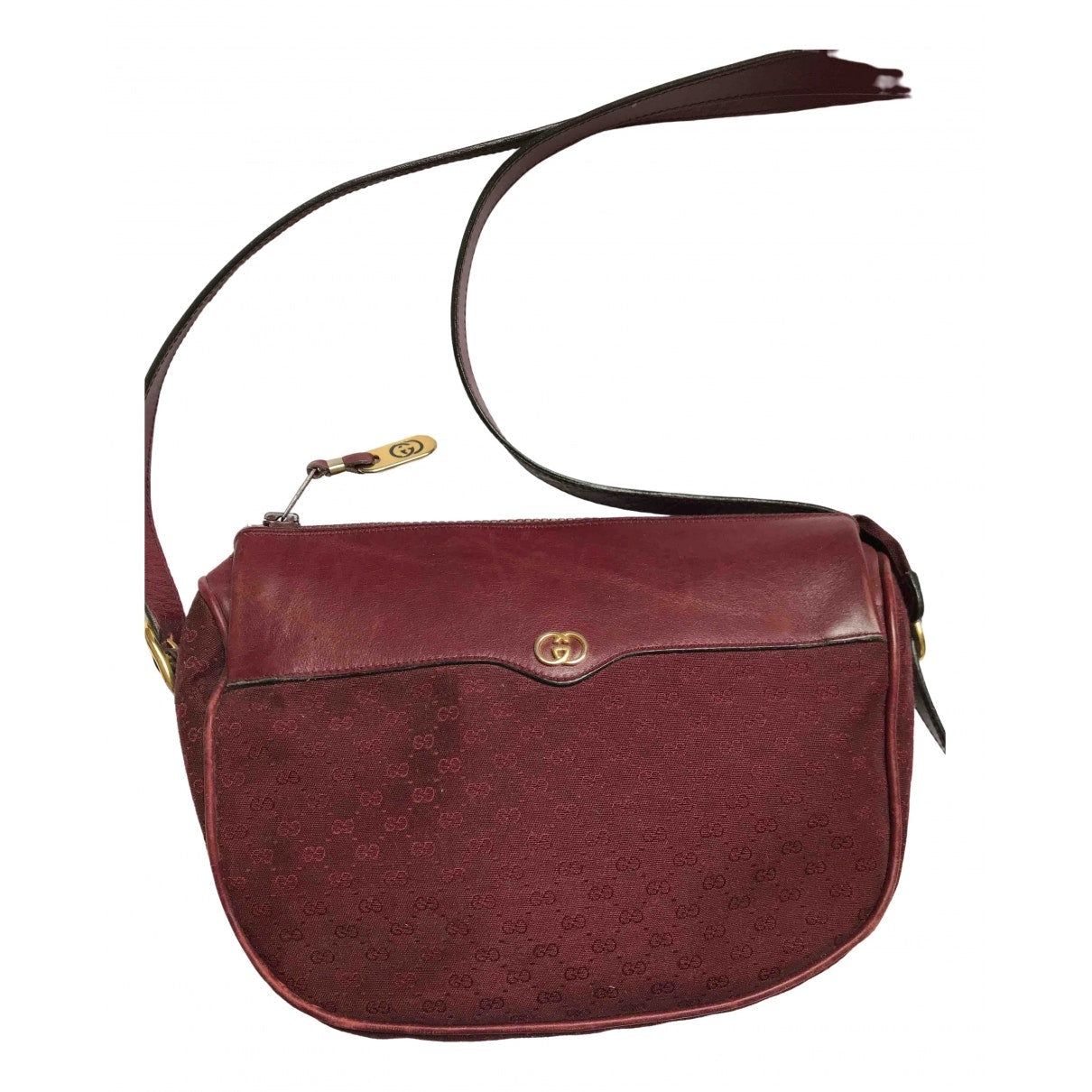 Gucci burgundy cloth handbag