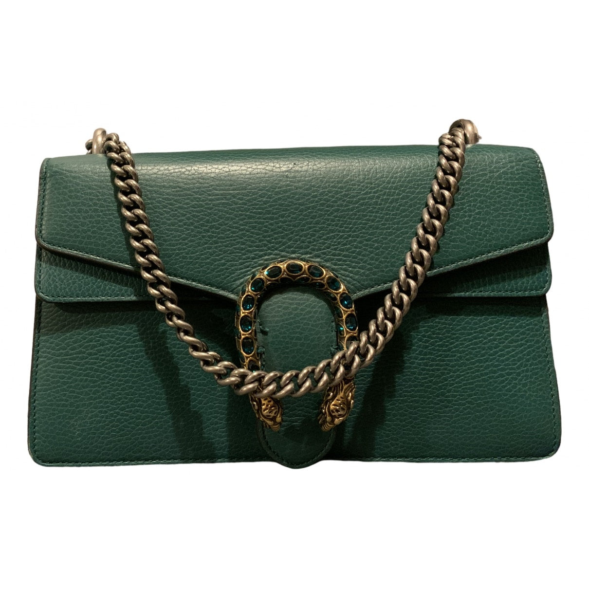 Gucci dionysus green leather handbag