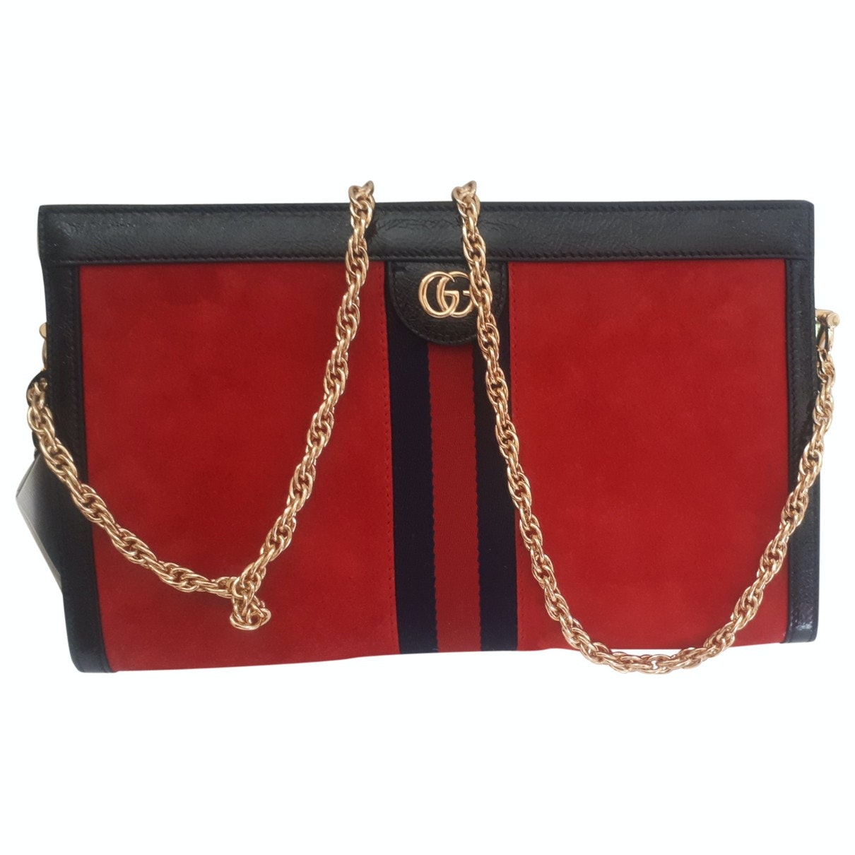 Gucci ophidia red suede handbag
