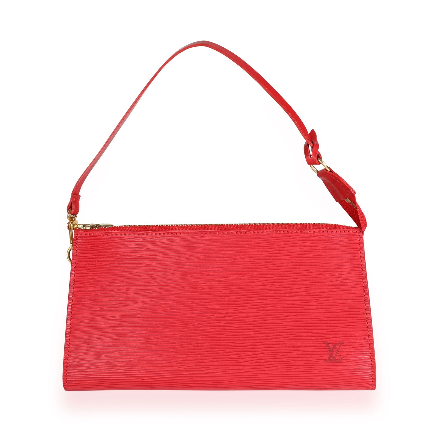 Louis Vuitton Coquelicot Epi Pochette Accessoires 24 Leather Clutch Bag
