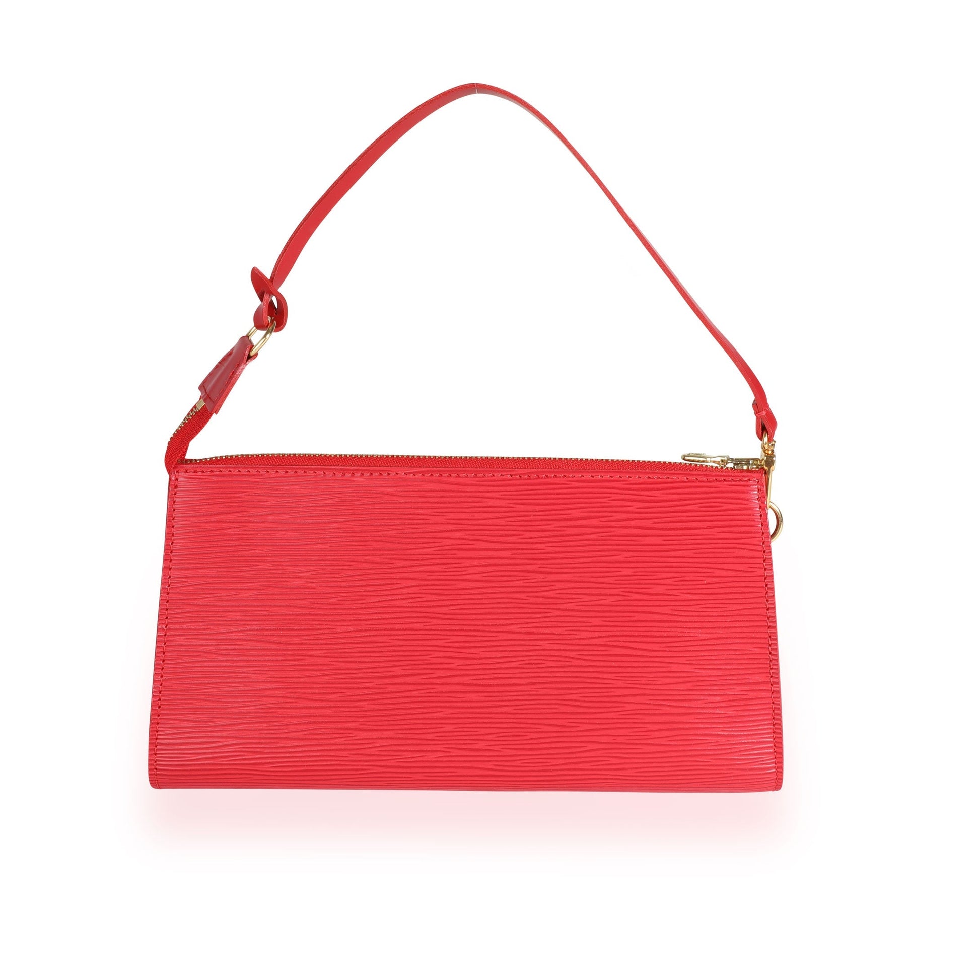 Louis Vuitton Coquelicot Epi Pochette Accessoires 24 Leather Clutch Bag
