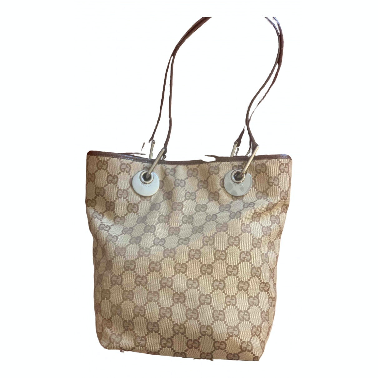 Gucci brown cloth handbag