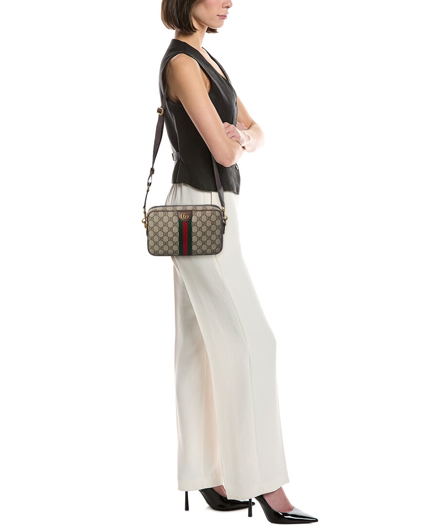 Gucci Ophidia Small Gg Supreme Canvas & Leather Crossbody