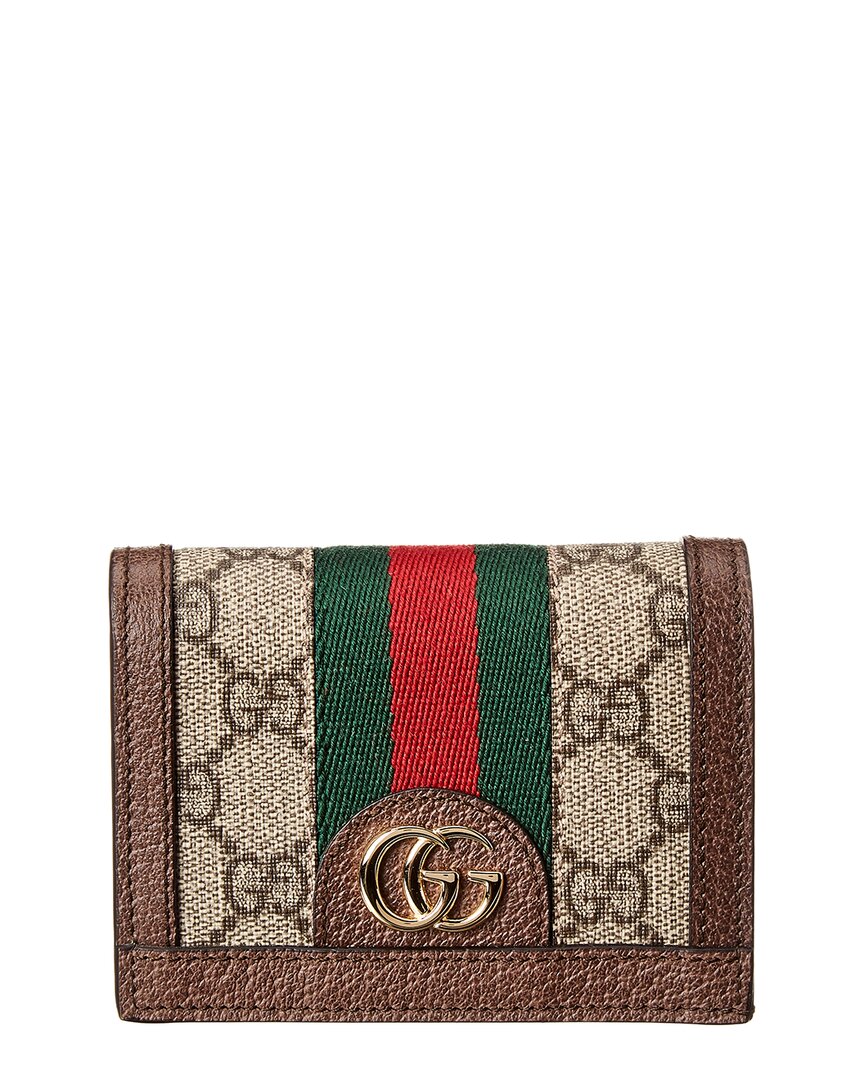 Gucci Ophidia Gg Supreme Canvas & Leather Card Case, Os