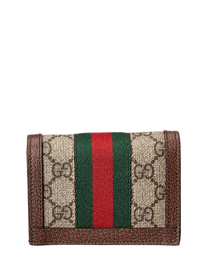 Gucci Ophidia Gg Supreme Canvas & Leather Card Case, Os