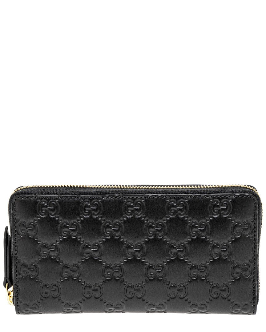 Gucci Guccissima Leather Long Zip Around Wallet