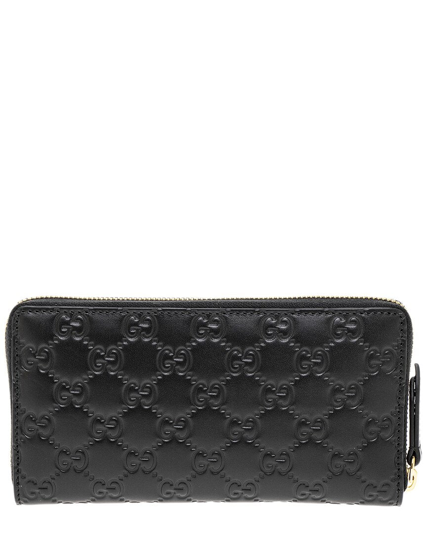 Gucci Guccissima Leather Long Zip Around Wallet