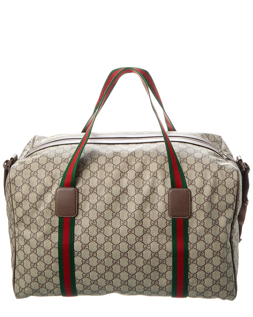 Gucci Medium Gg Supreme Canvas Duffel Bag