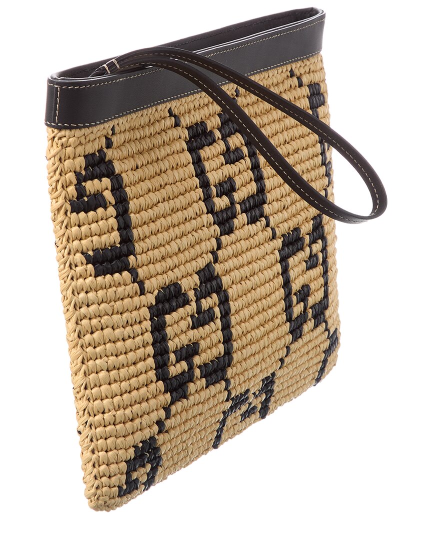 Gucci Gg Leather-Trim Pouch