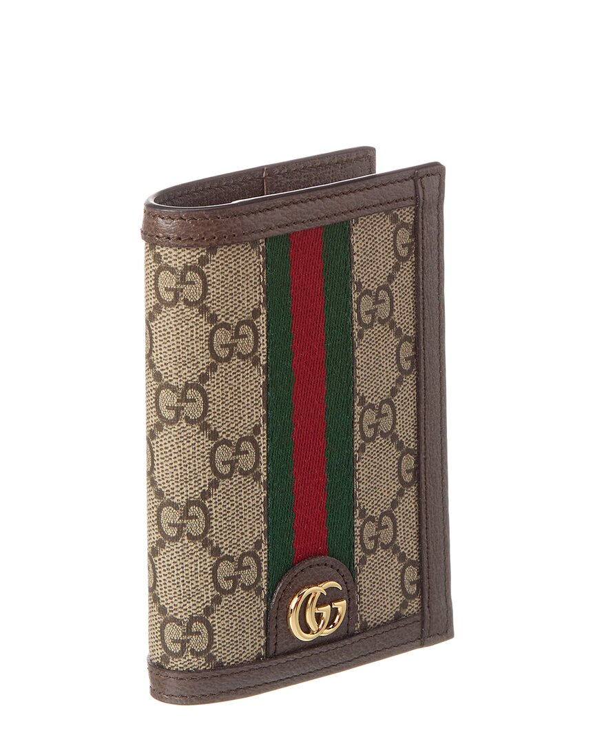 Gucci Ophidia Gg Supreme Canvas & Leather Passport Case