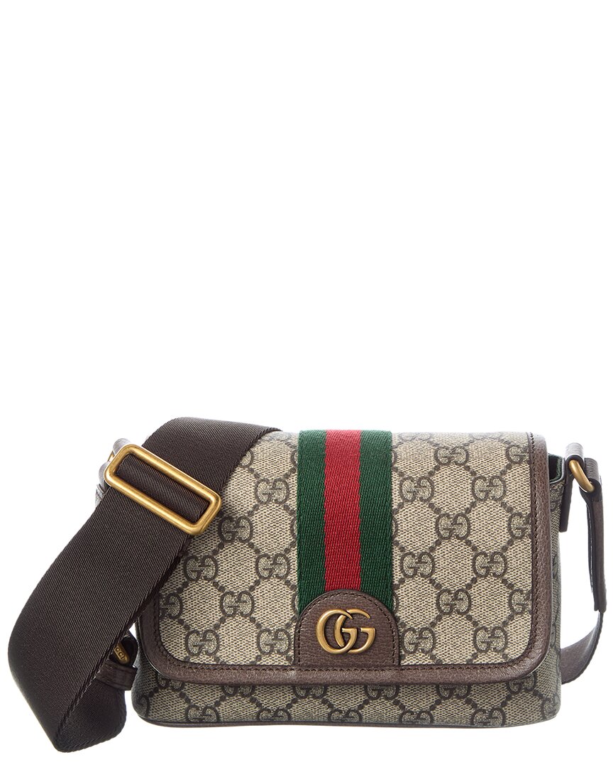 Gucci Ophidia Gg Supreme Canvas & Leather Mini Bag