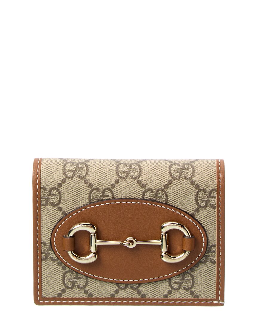 Gucci Horsebit 1955 Gg Supreme Canvas & Leather Card Case