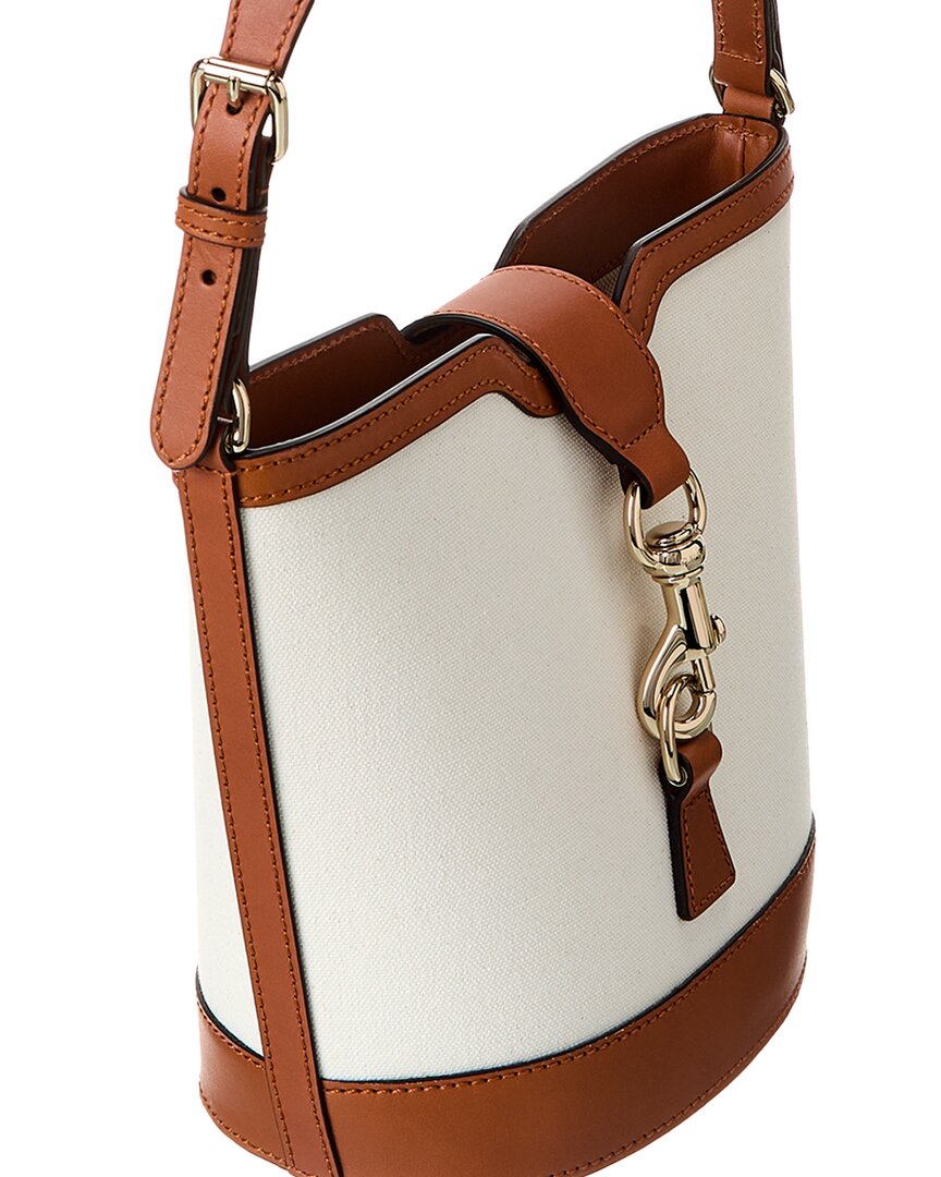 Gucci Mini Canvas & Leather Bucket Bag