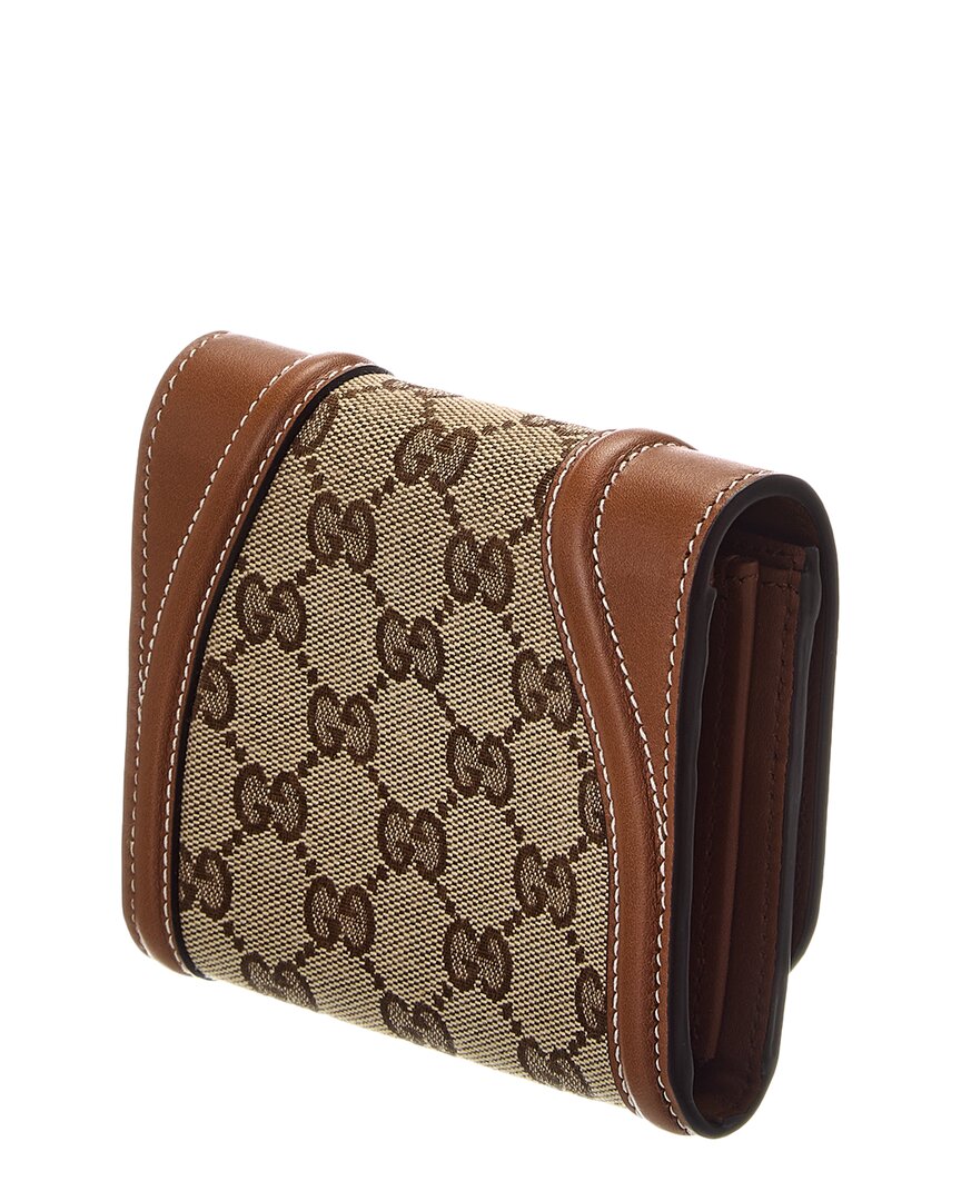 Gucci Gg Canvas & Leather Wallet