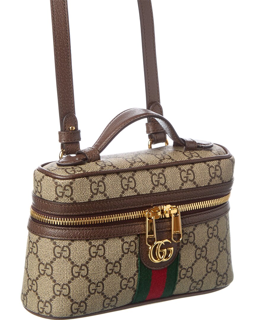 Gucci Ophidia Mini Gg Supreme Canvas & Leather Cosmetic Case