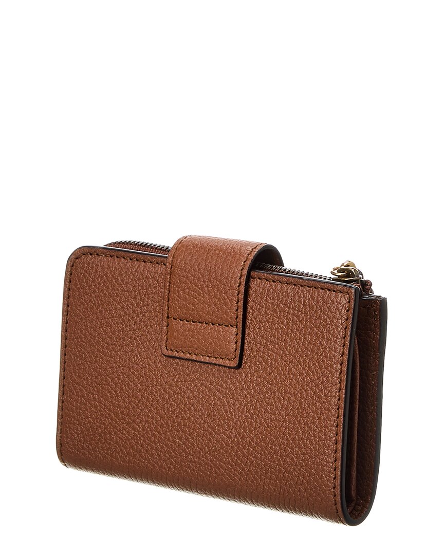 Gucci Double G Medium Leather Card Case, Brown