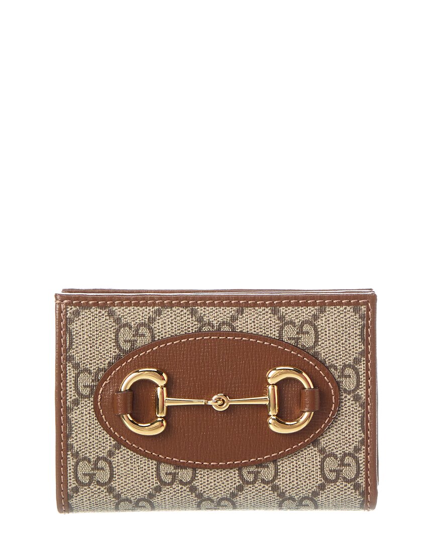Gucci Horsebit 1955 Gg Supreme Canvas & Leather Card Case