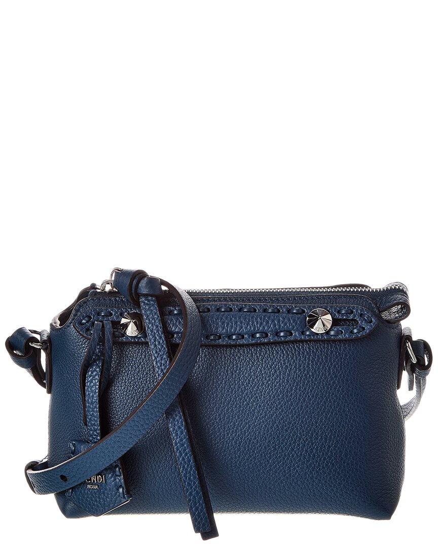 Fendi Handbag By The Way Selleria Satchel 10 Leather Blue Mini Satchel Bag