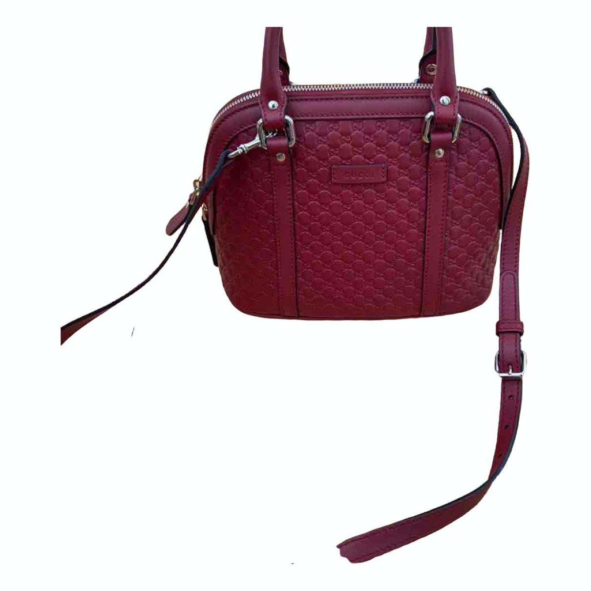 Gucci dÃ´me red leather handbag