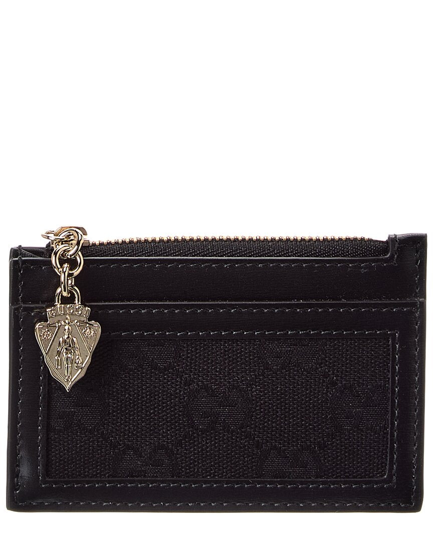 Gucci Luce Gg Canvas & Leather Card Case