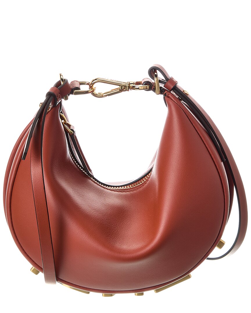 Fendi Handbag graphy Hobo Bag 4 Leather Brown Mini