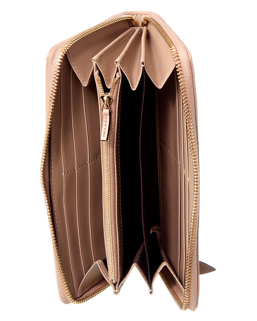 Gucci Gg Marmont Leather Zip Around Wallet, Beige