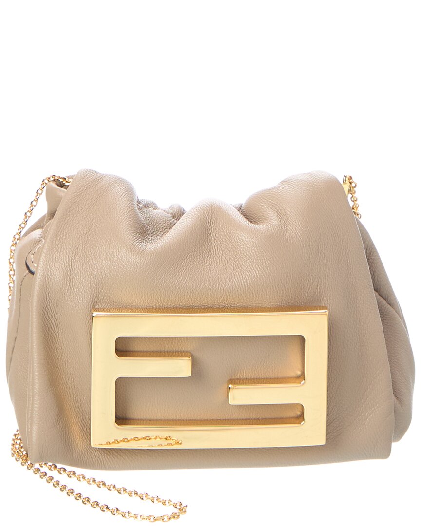 Fendi Handbag Nano Baguette Bag 2 Leather Black Mini Shoulder Bag