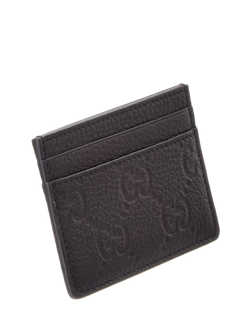 Gucci Gg Emblem Leather Card Case