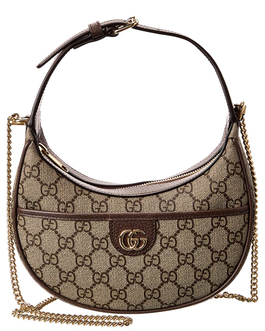 Gucci Ophidia Mini Gg Supreme Canvas & Leather Hobo Bag