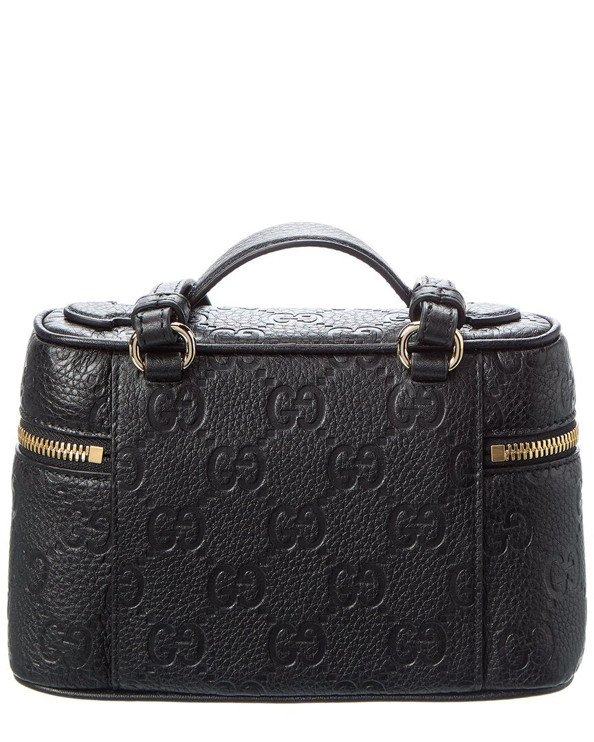 Gucci Gg Emblem Super Mini Leather Bag