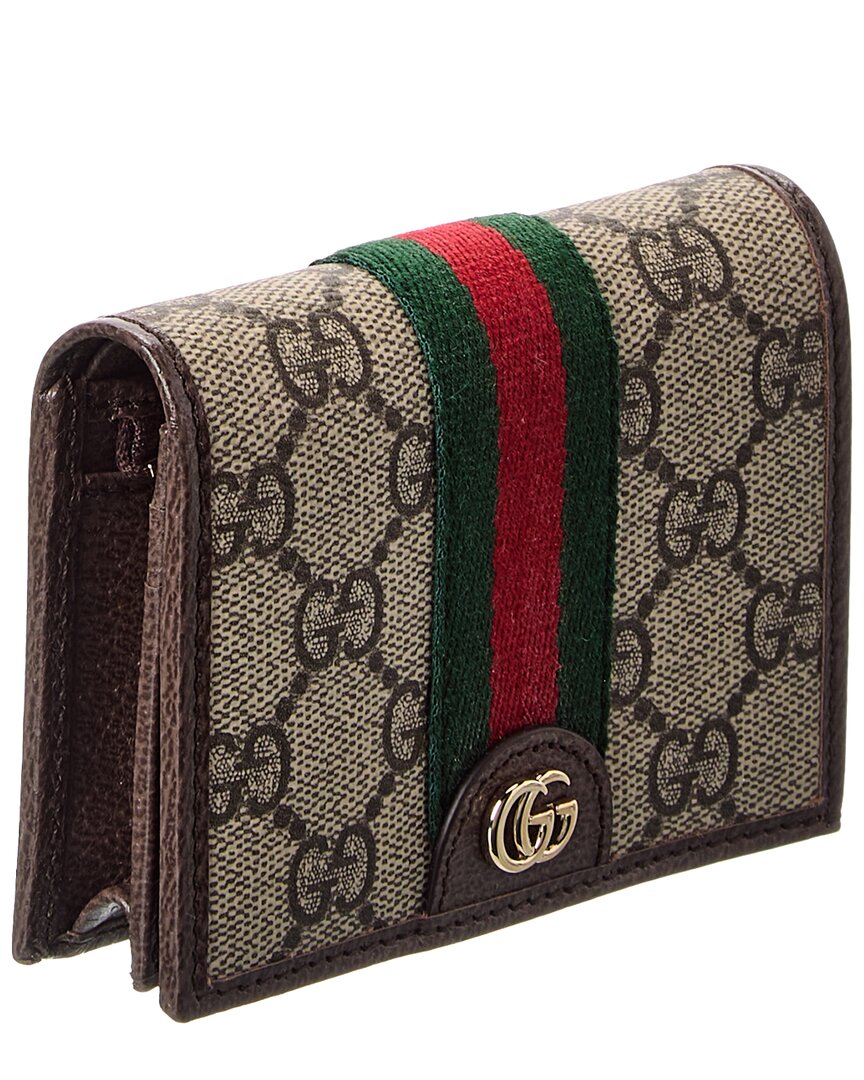 Gucci Ophidia Small Gg Supreme Canvas & Leather Wallet