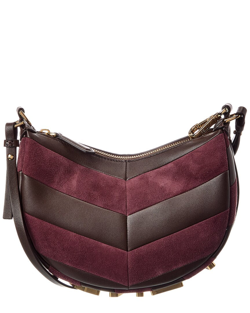 Fendi Handbag graphy & Hobo Bag 2 Leather Suede Brown
