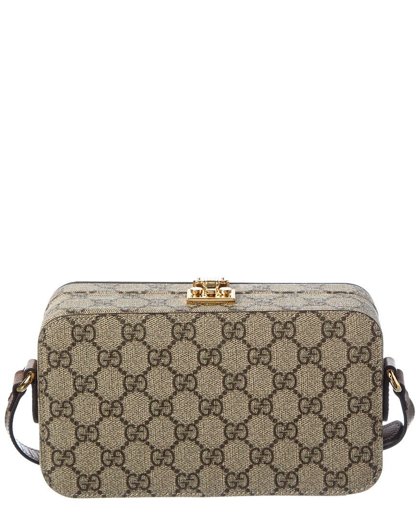 Gucci Gg Supreme Canvas & Leather Box Crossbody