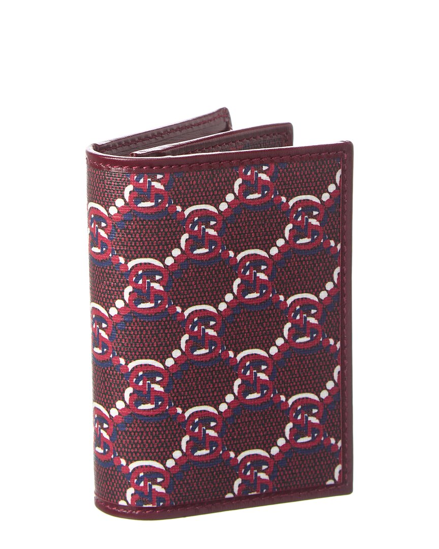 Gucci Gg Shadow Canvas & Leather Card Holder Wallet