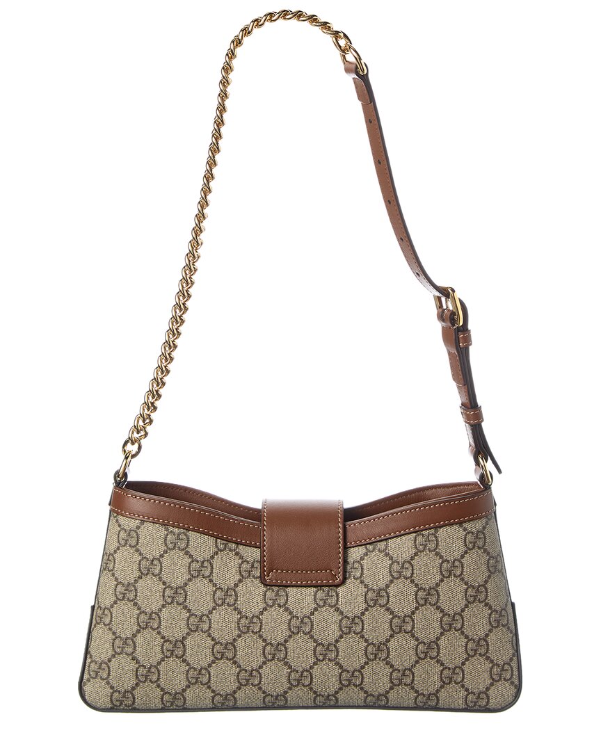 Gucci Small Gg Supreme Canvas & Leather Hobo Bag