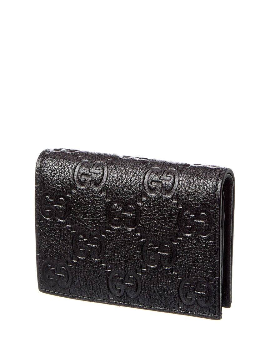 Gucci Gg Emblem Mini Leather Card Case