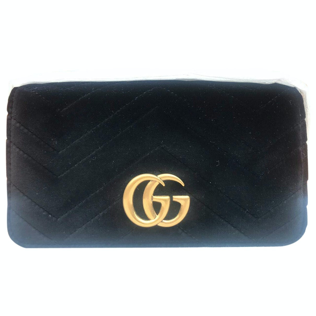 Gucci marmont black velvet handbag