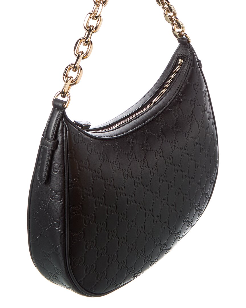 Gucci Gg Emblem Large Leather Hobo Bag
