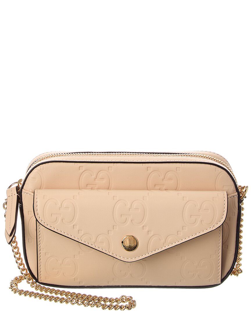 Gucci Gg Super Mini Leather Crossbody
