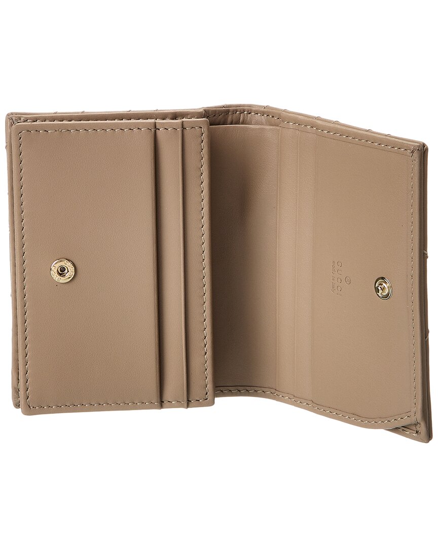Gucci Gg Marmont Leather Card Case, Ns, Brown