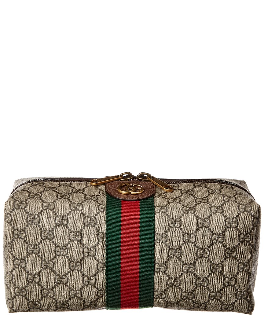 Gucci Ophidia Gg Supreme Canvas & Leather Toiletry Case
