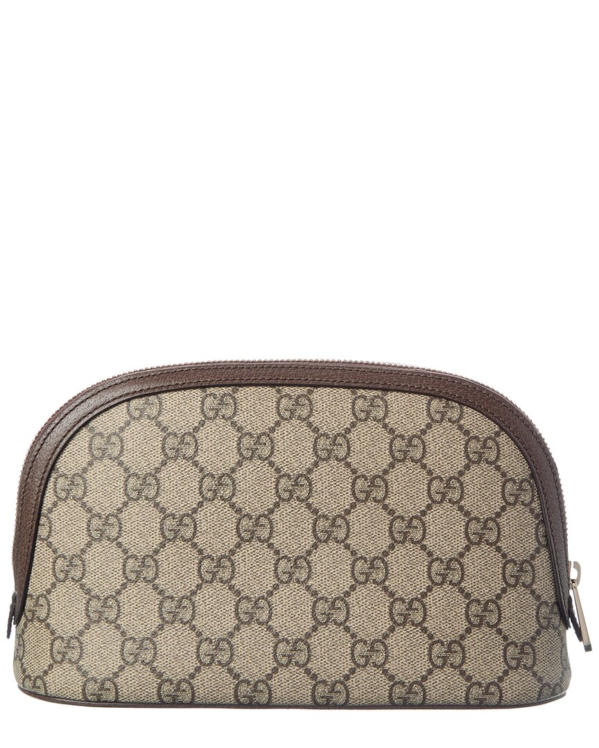 Gucci Ophidia Small Gg Supreme Canvas & Leathe Cosmetic Case