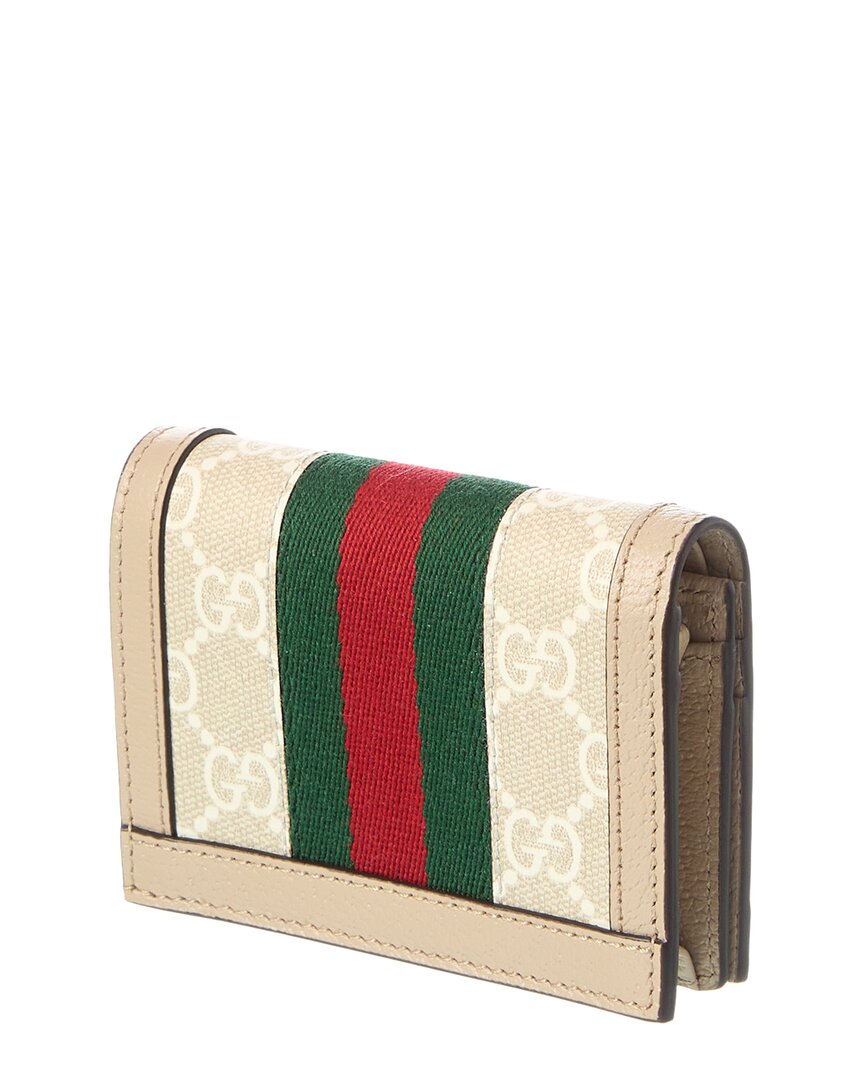 Gucci Ophidia Gg Supreme Canvas & Leather Card Case