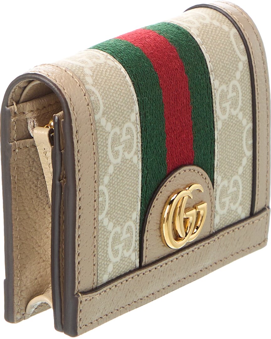 Gucci Ophidia Gg Supreme Canvas & Leather Card Case