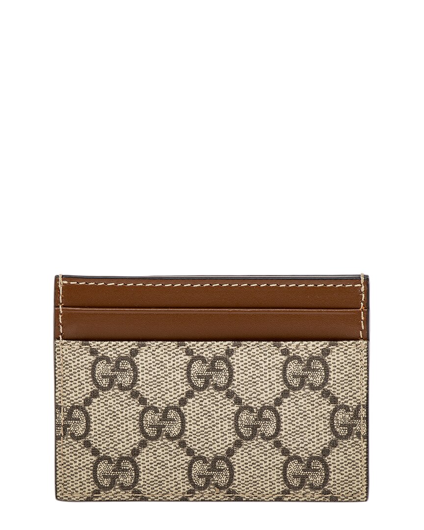 Gucci Gg Supreme Canvas & Leather Card Case